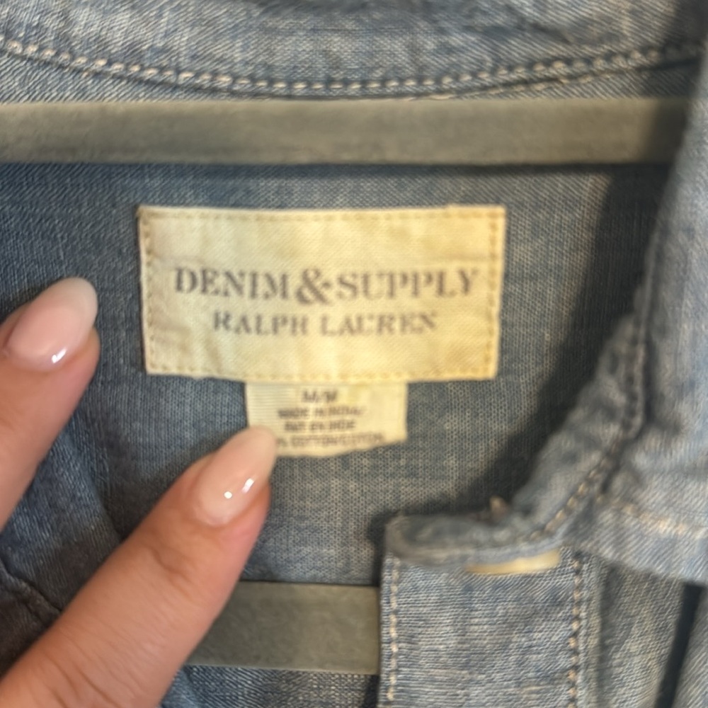 Denim & Supply Ralph Lauren Chambray Denim Short Sleeve Dress Size M - Picture 4 of 6